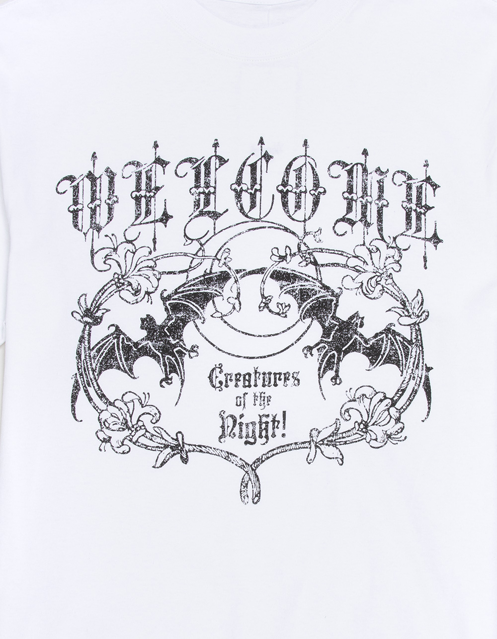 WELCOME SKATEBOARDS Night Creature Mens Boxy Tee - WHITE