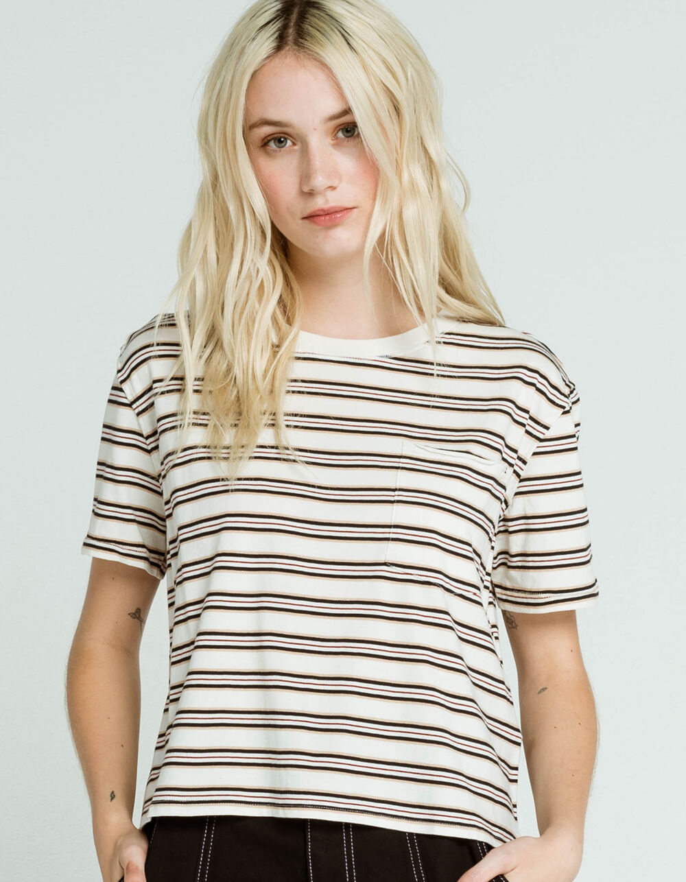 BILLABONG Wave Rider Womens Pocket Tee - CREAM COMBO | Tillys