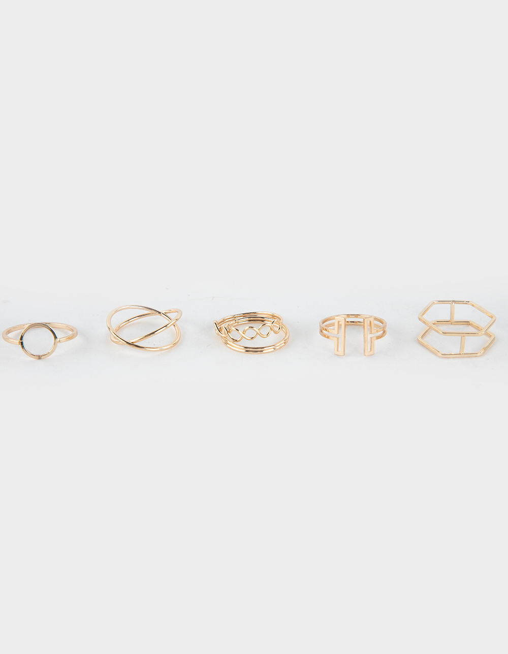 FULL TILT 6 Piece Cut Out Ring Set - GOLD