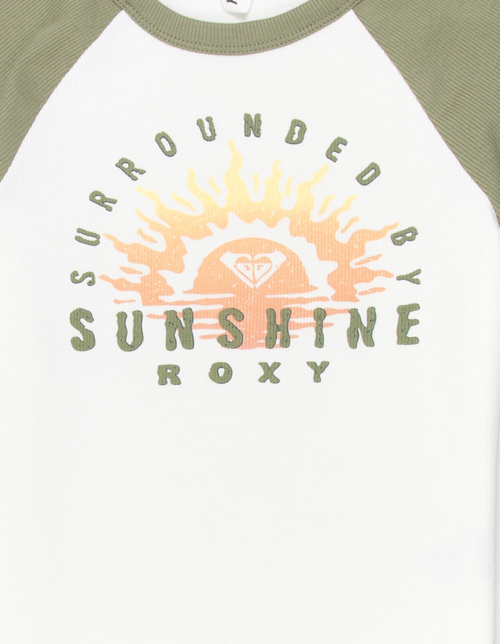 ROXY Feed Your Soul Girls Raglan Tee - WHITE COMBO