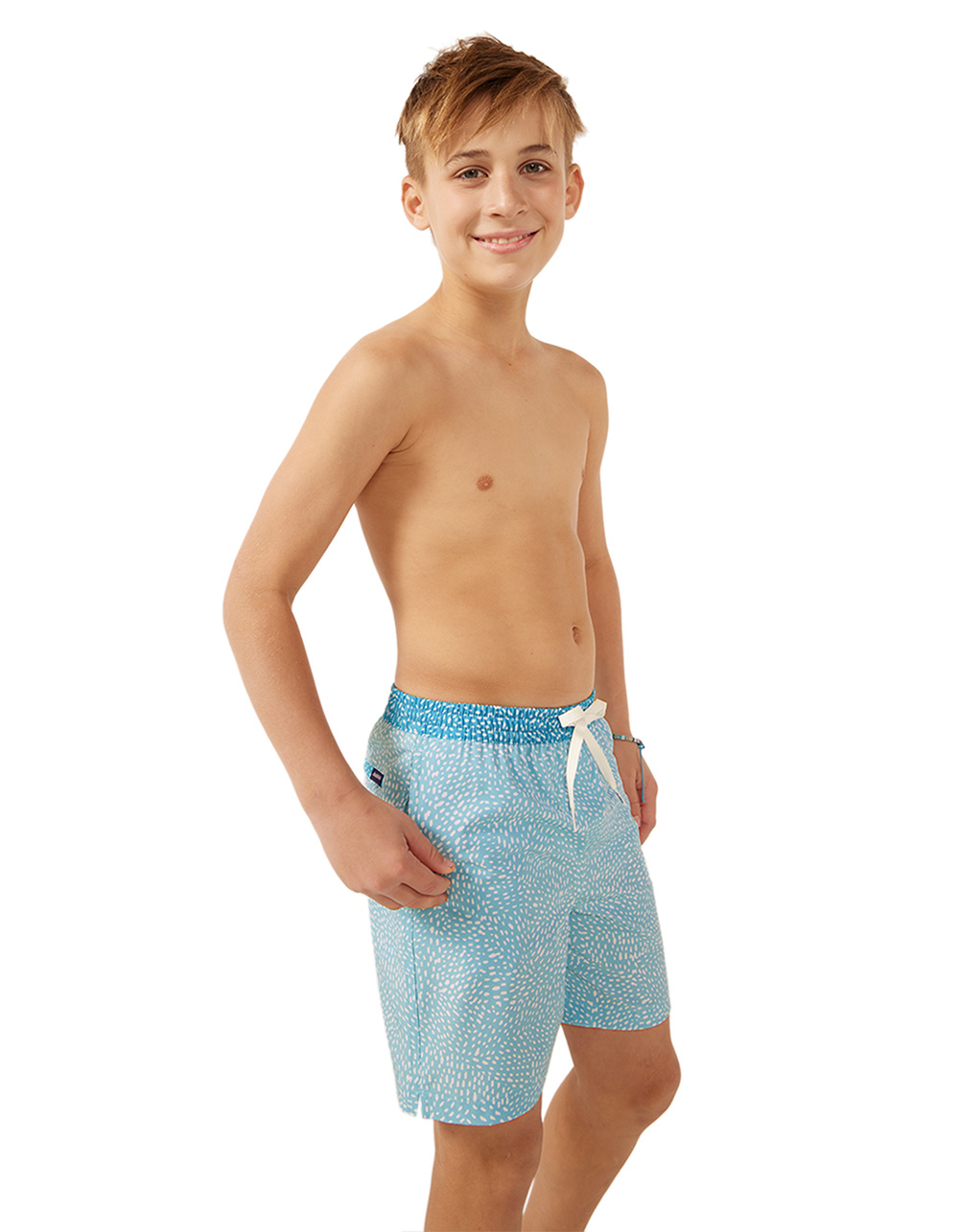CHUBBIES Whale Sharks Boys 5.5'' Volley Shorts - LIGHT BLUE