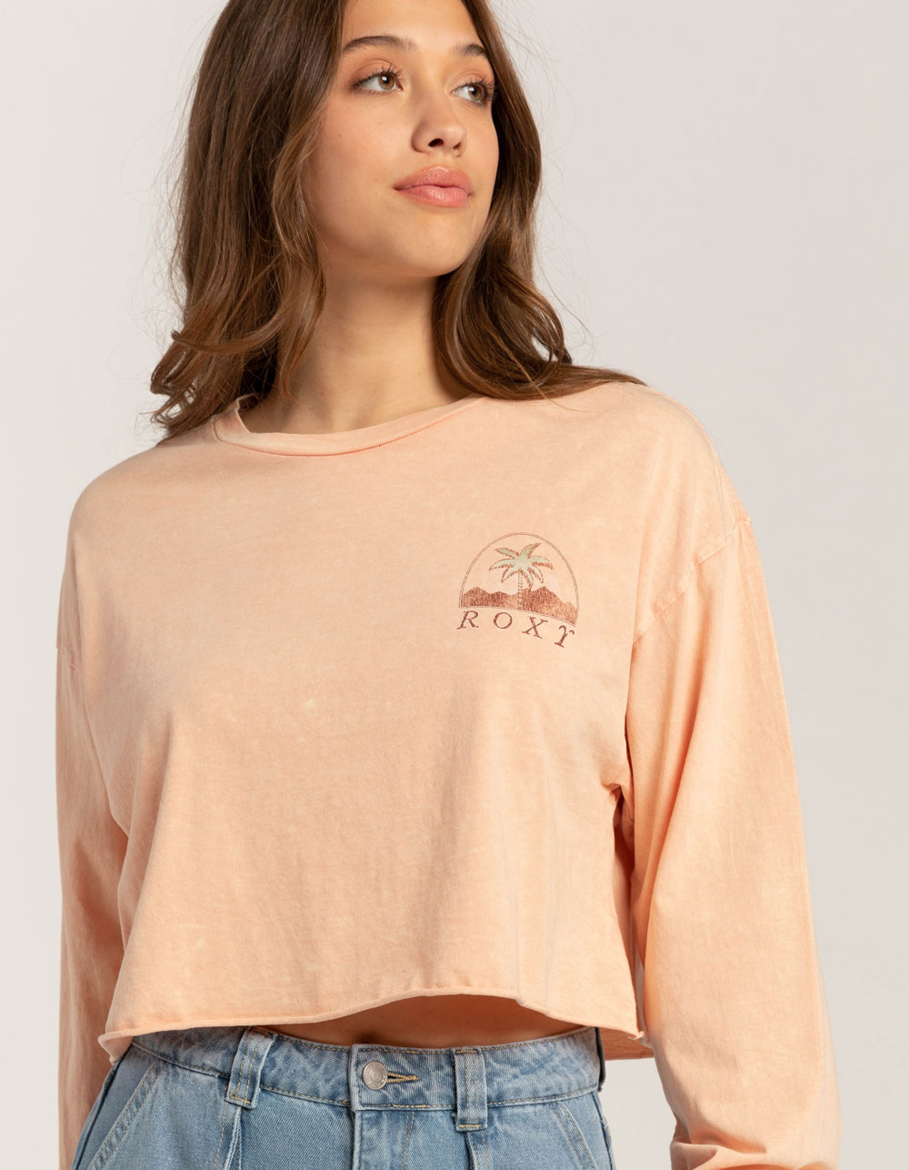 ROXY Palm Arcana Womens Long Sleeve Tee - SALMON