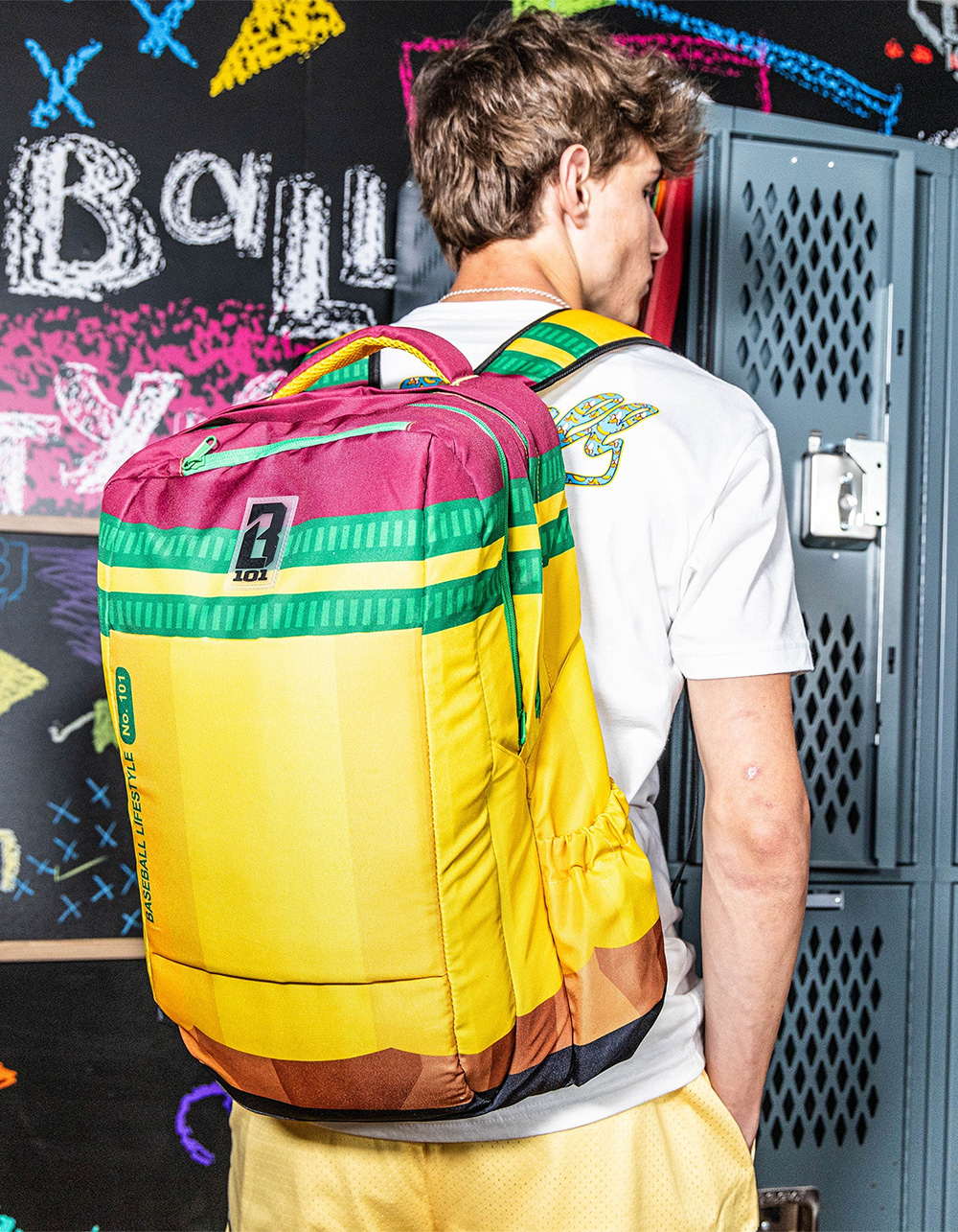 BASEBALL LIFESTYLE 101 Pencil Backpack - YELLOW
