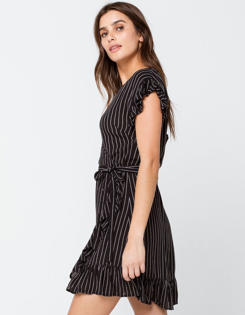 BILLABONG Wrap And Roll Wrap Dress BLACK Tillys