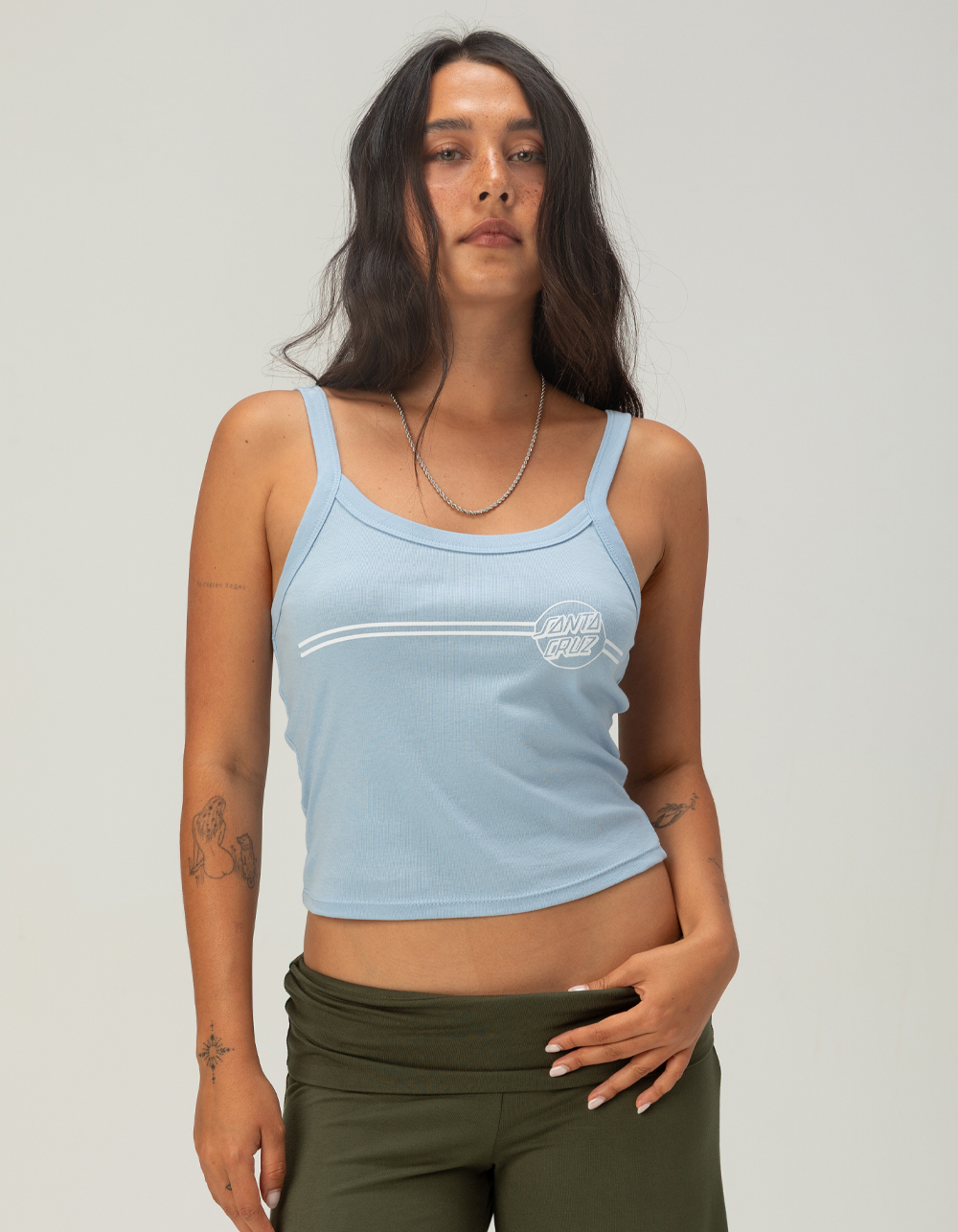 SANTA CRUZ Opus Dot Womens Tank Top - LIGHT BLUE