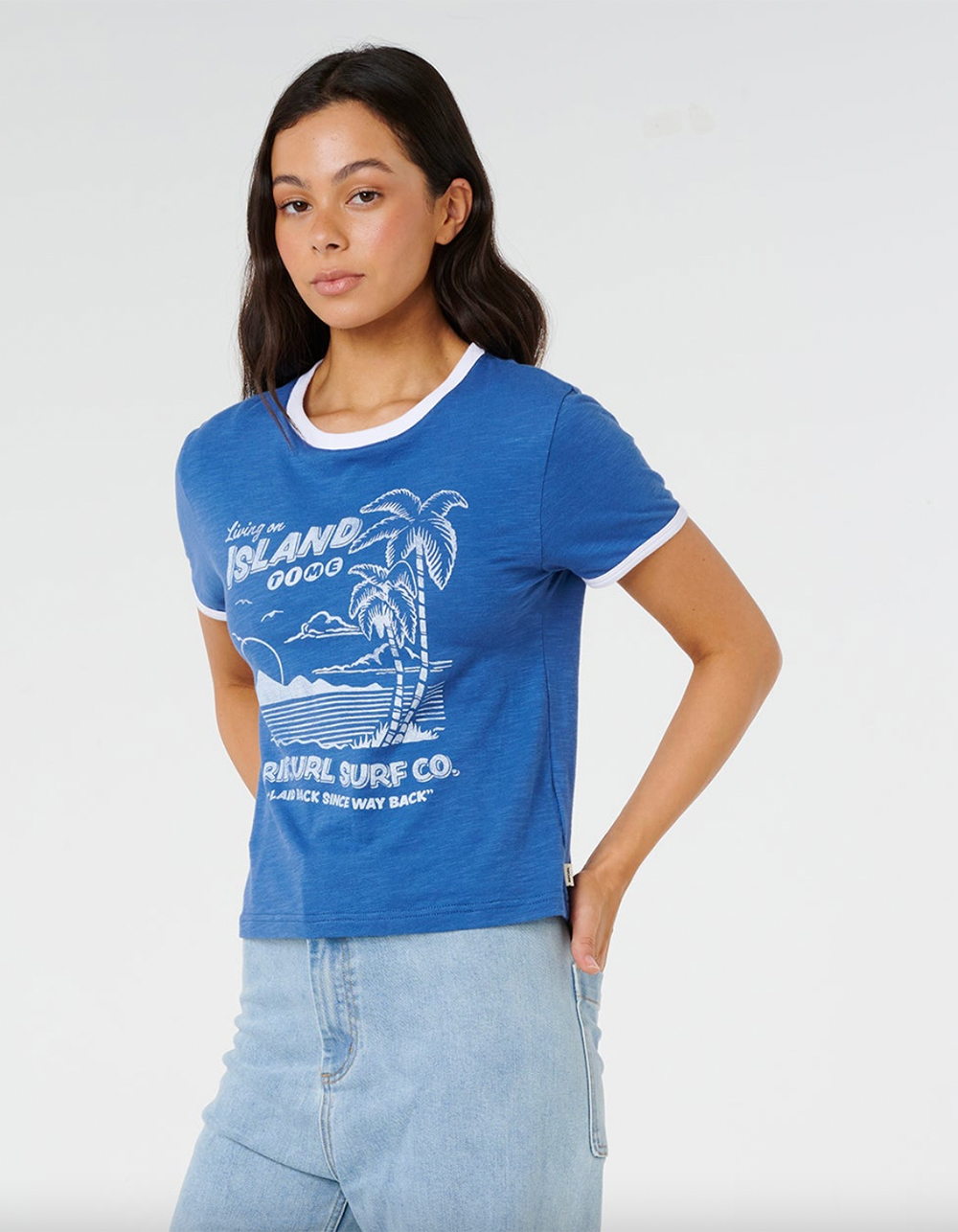 RIP CURL Island Time Womens Tee - NAVY