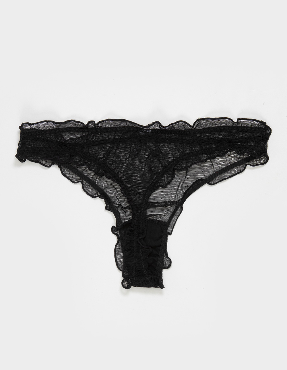 FULL TILT Mesh Dot Gingham Bow Thong