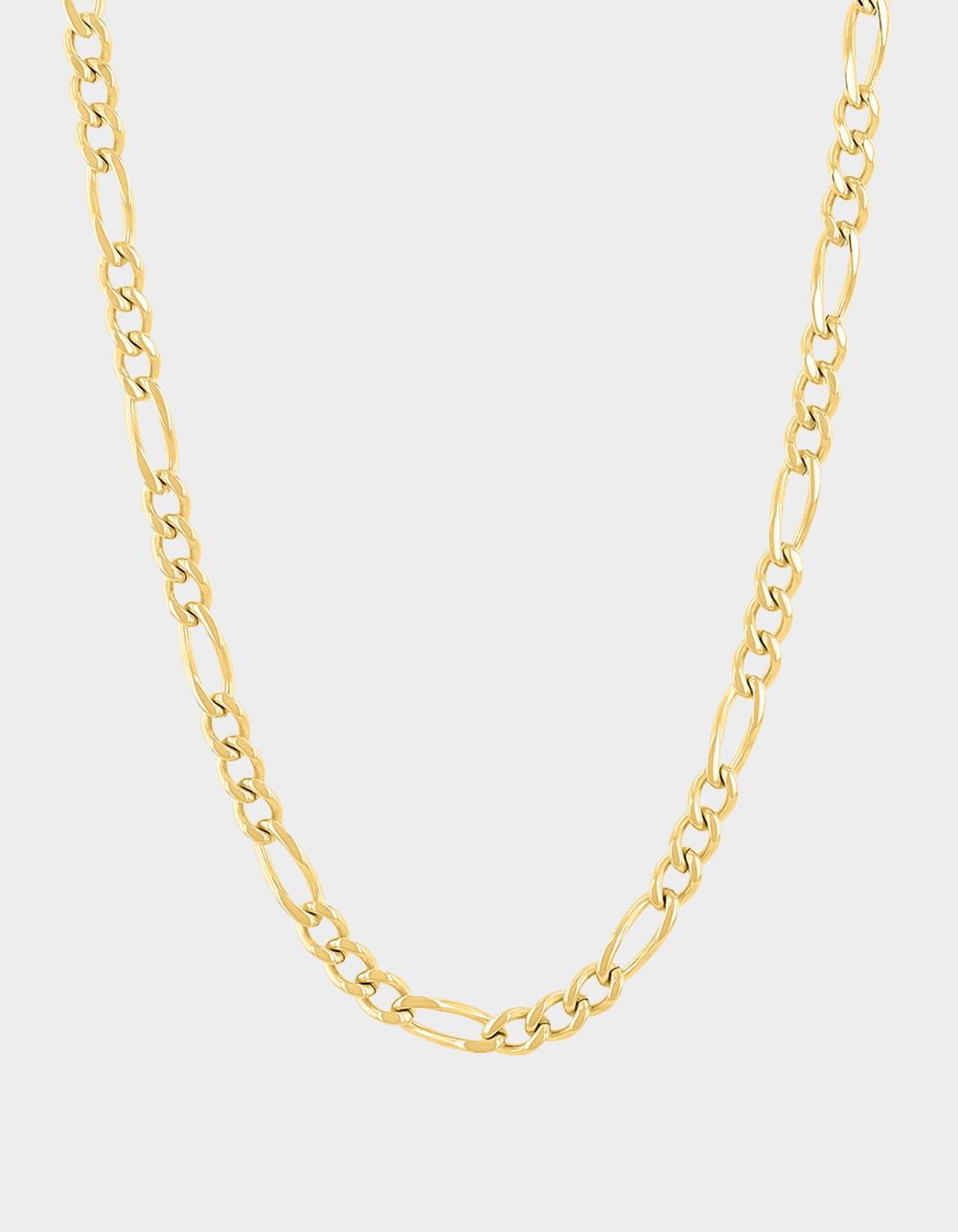 STEEL NATION Stainless Steel With Yellow IP 3.5MM Figaro Chain - GOLD