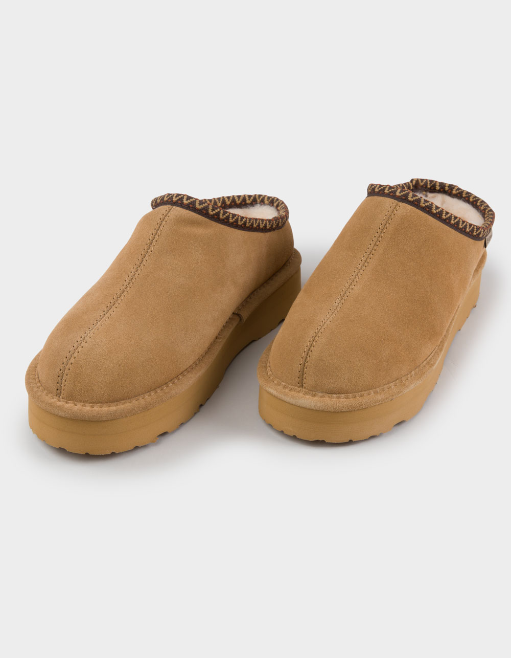 BEARPAW Martis Womens Suede Slippers - LATTE