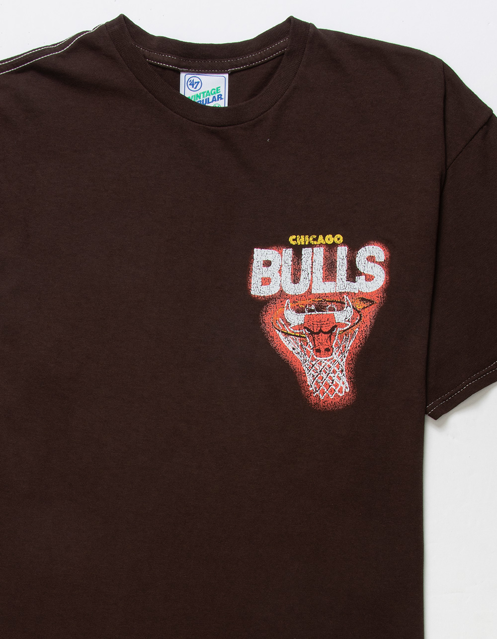 47 BRAND Chicago Bulls Dagger '47 Tubular Mens Tee - BROWN