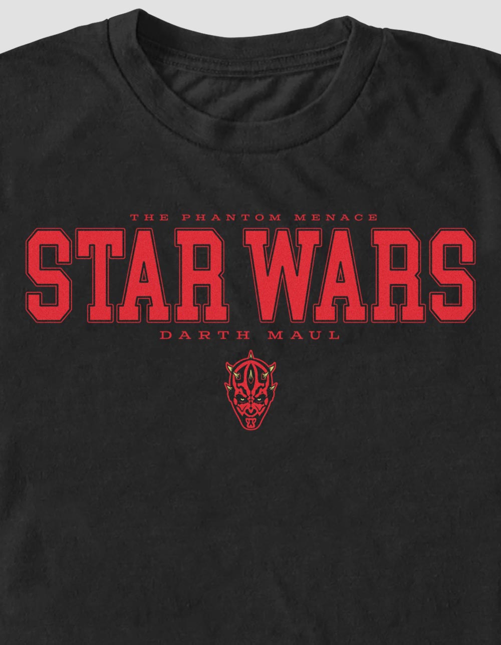 STAR WARS Darth Maul Collegiate Unisex Tee - BLACK