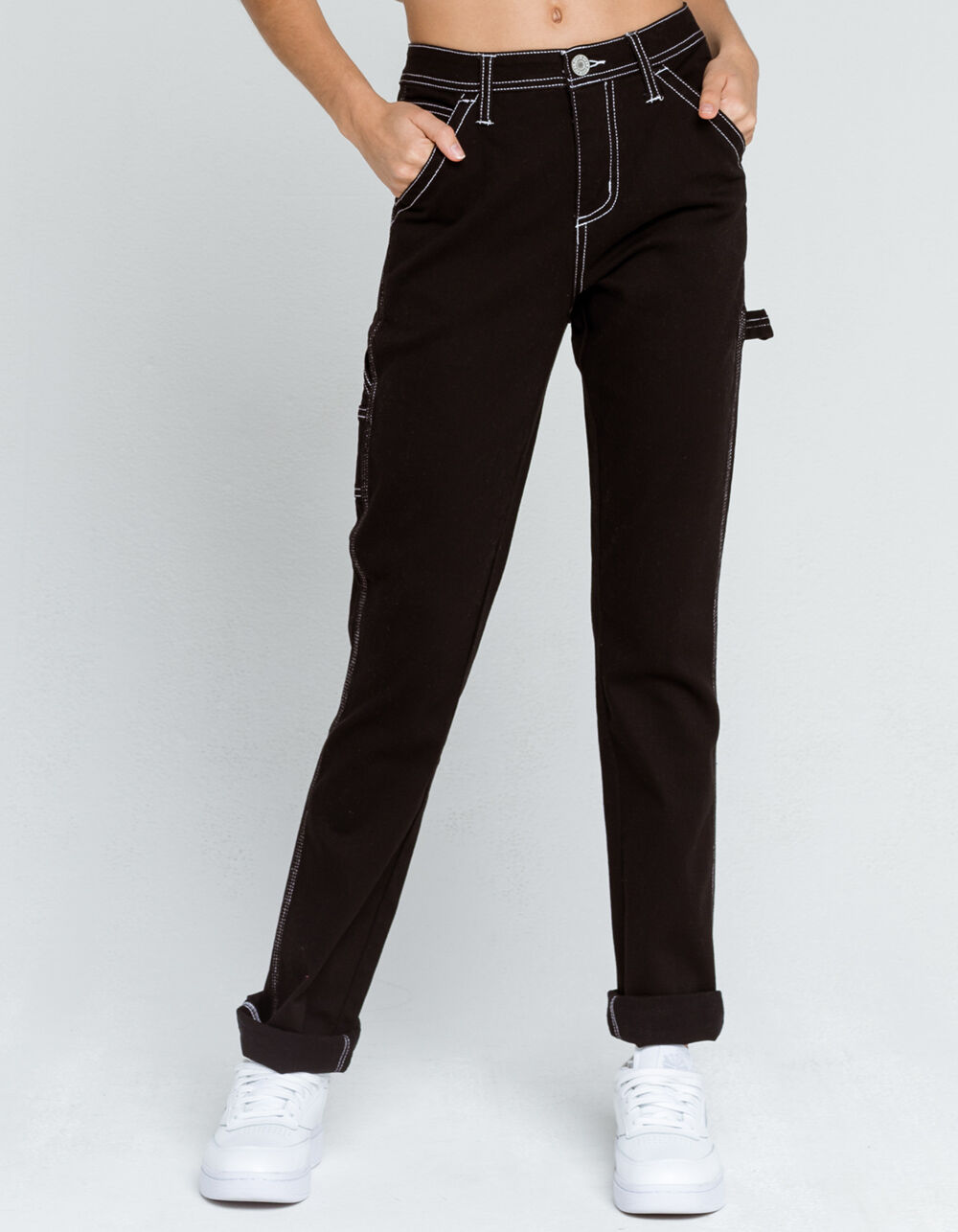 DICKIES Womens Slim Fit Carpenter Pants - BLACK | Tillys