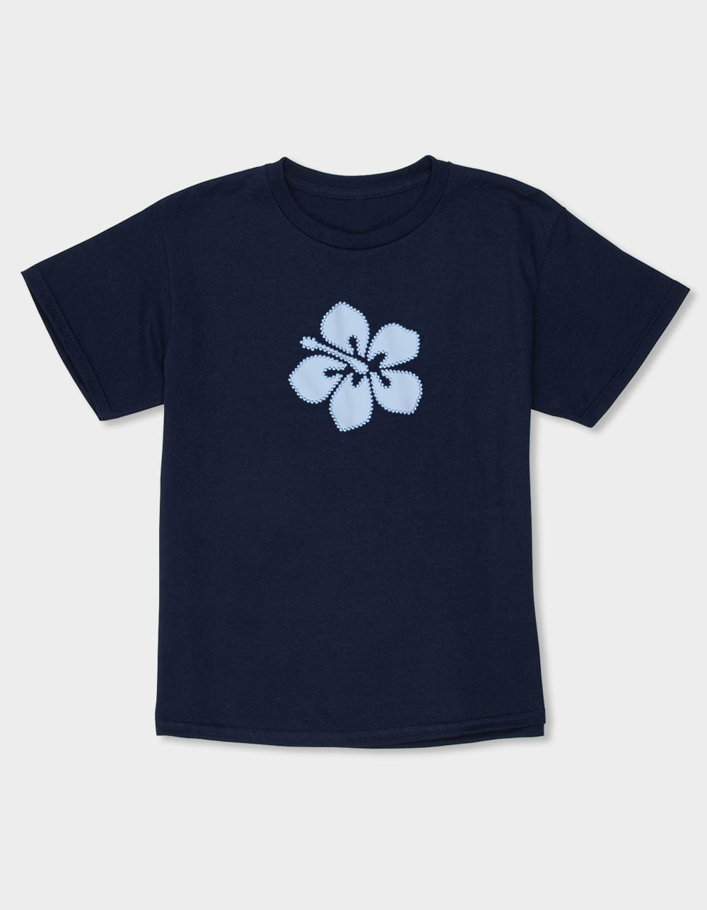 HIBISCUS Studded Outline Girls Tee - NAVY