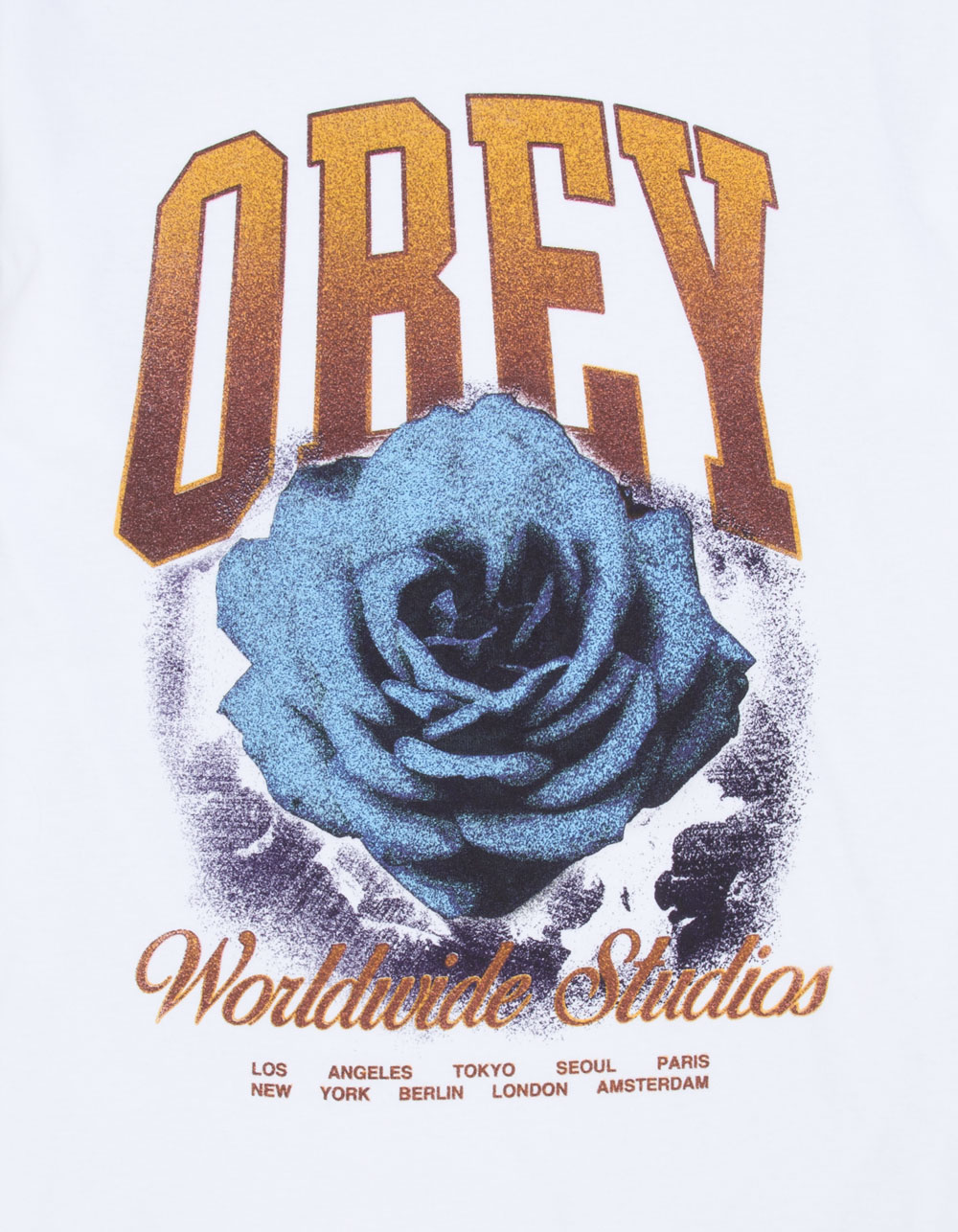 OBEY Studio Rose Mens Heavyweight Boxy Tee - WHITE