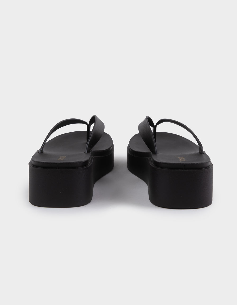 BAMBOO Luck Womens Flatform Sandals - BLACK