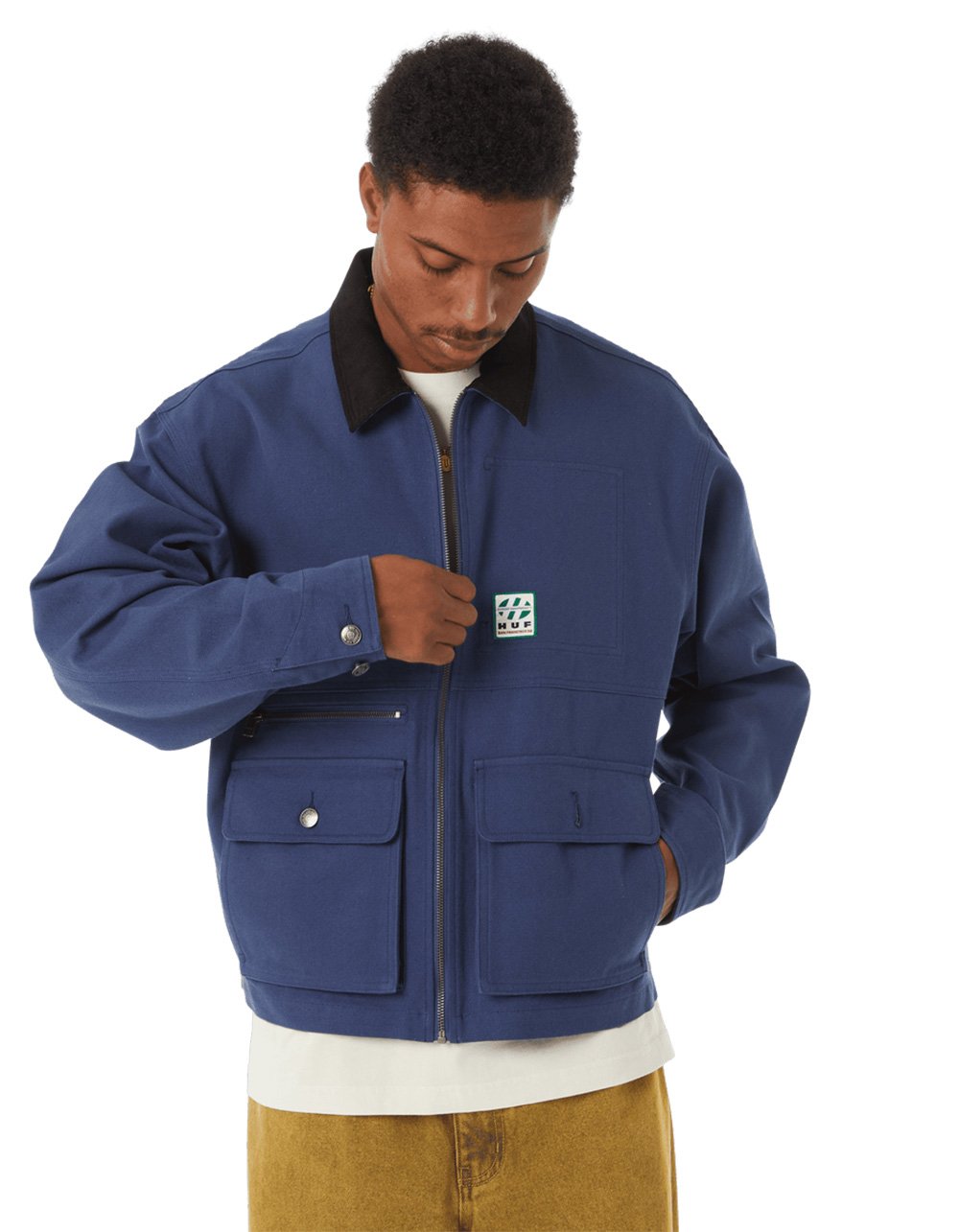 HUF Chilton Mens Chore Jacket - NAVY COMBO