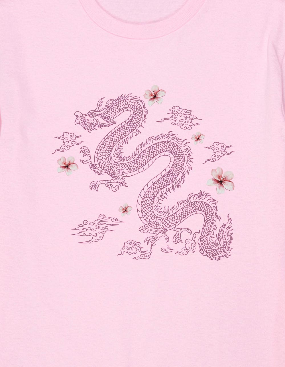 DRAGON Blooming Girls Tee - LIGHT PINK