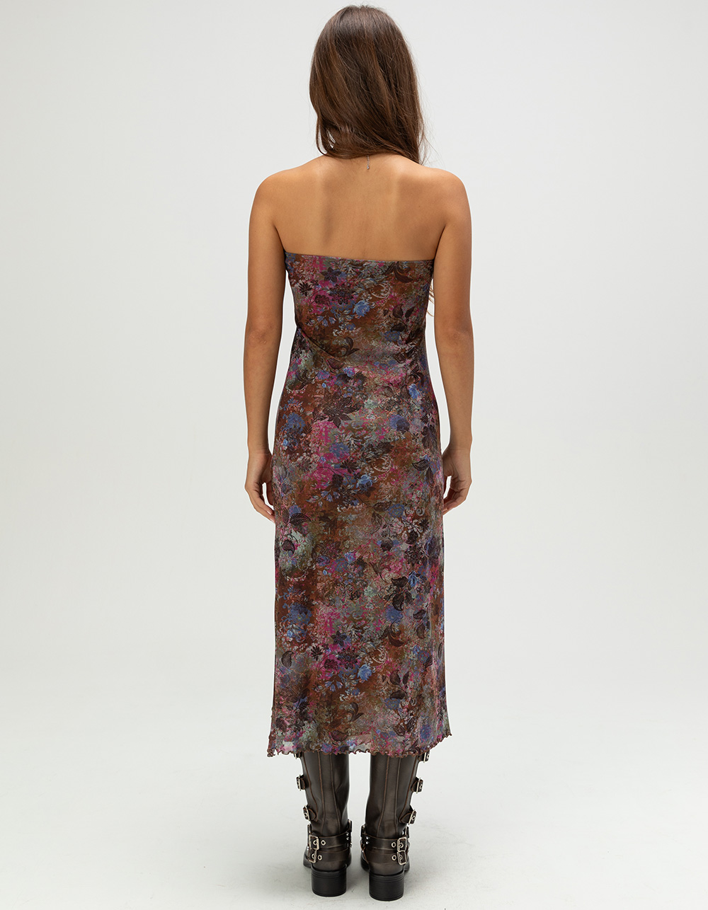 FULL TILT Mesh Tube Womens Midi Dress