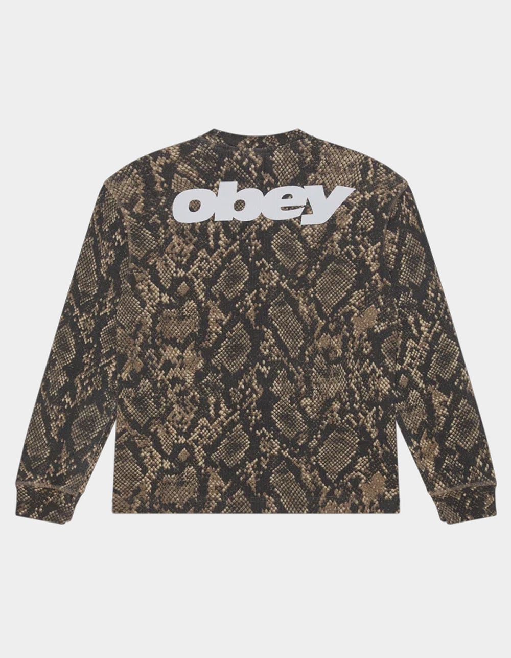 OBEY League Mens Thermal - BLACK/BROWN
