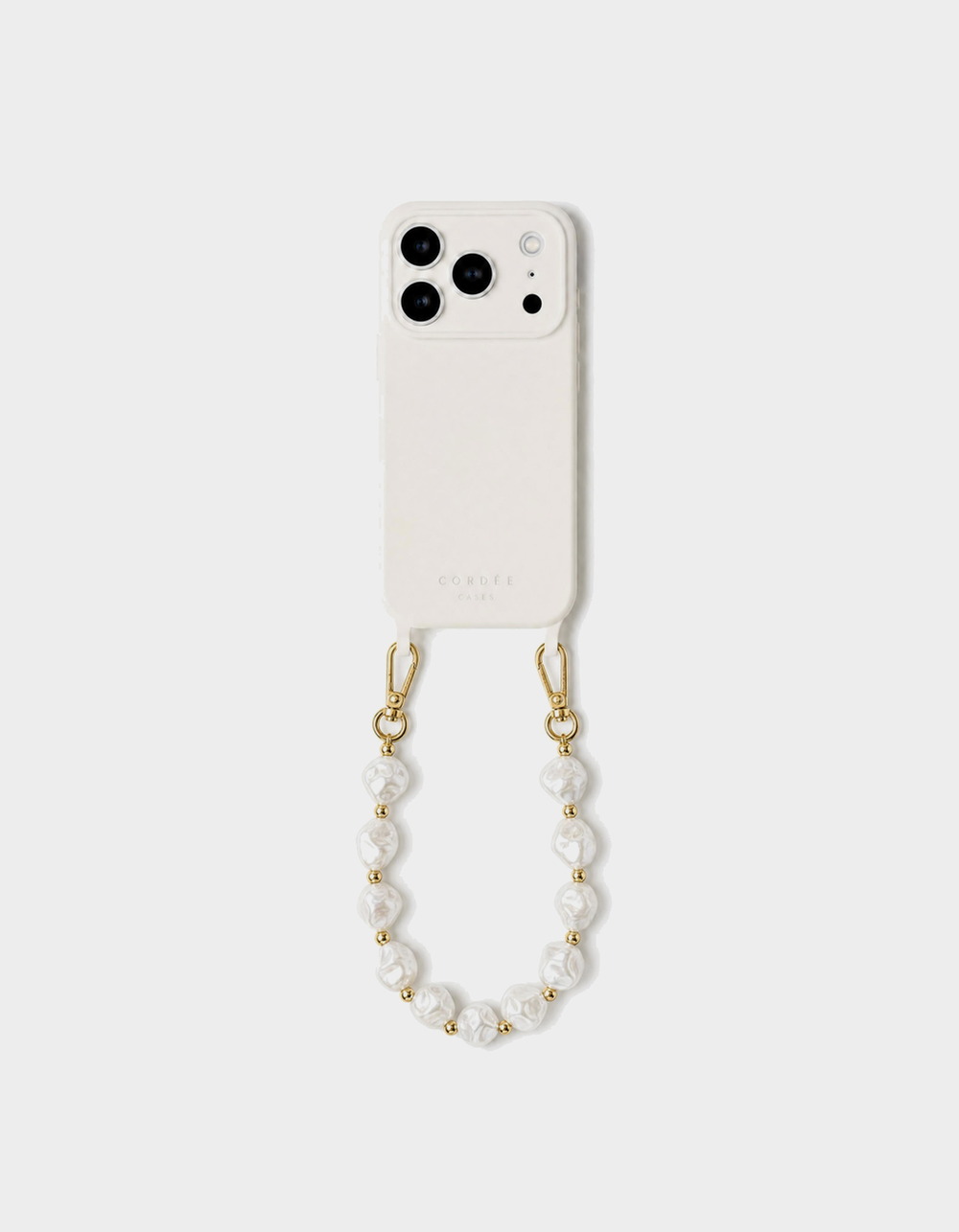 CORDEE CASES Luna Baroque Pearl iPhone 16 Pro Max Chain Set - ANTIQUE WHITE