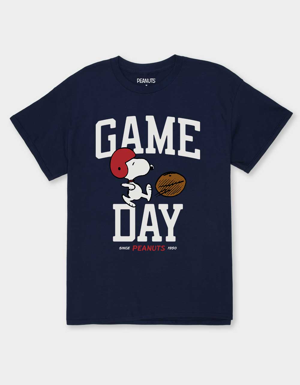 PEANUTS Game Day Football Unisex Tee - NAVY