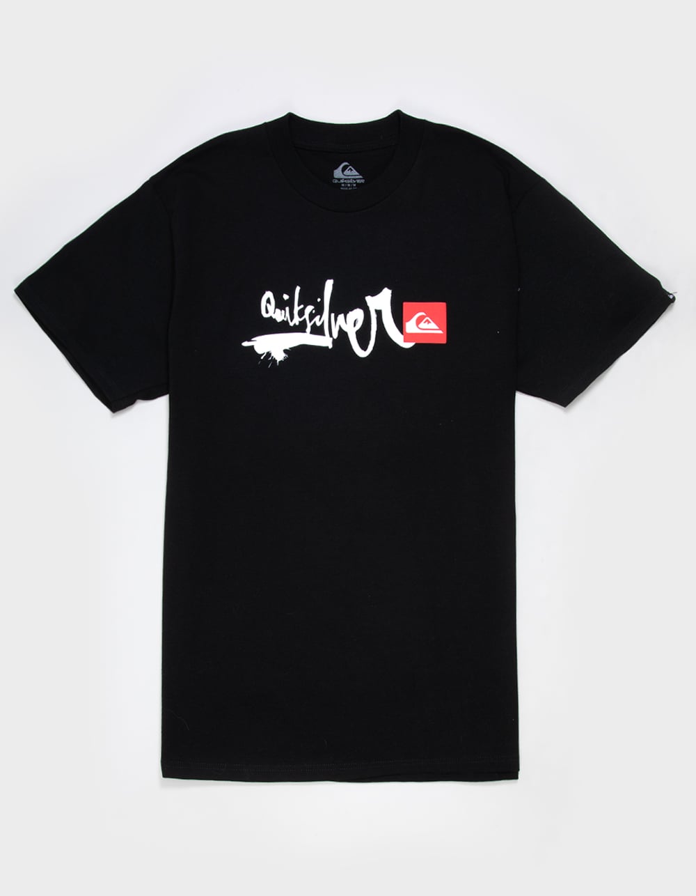 QUIKSILVER Script Sticker Mens Tee - BLACK