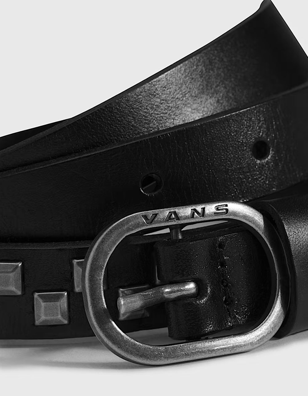 VANS Check Leather Belt - BLACK