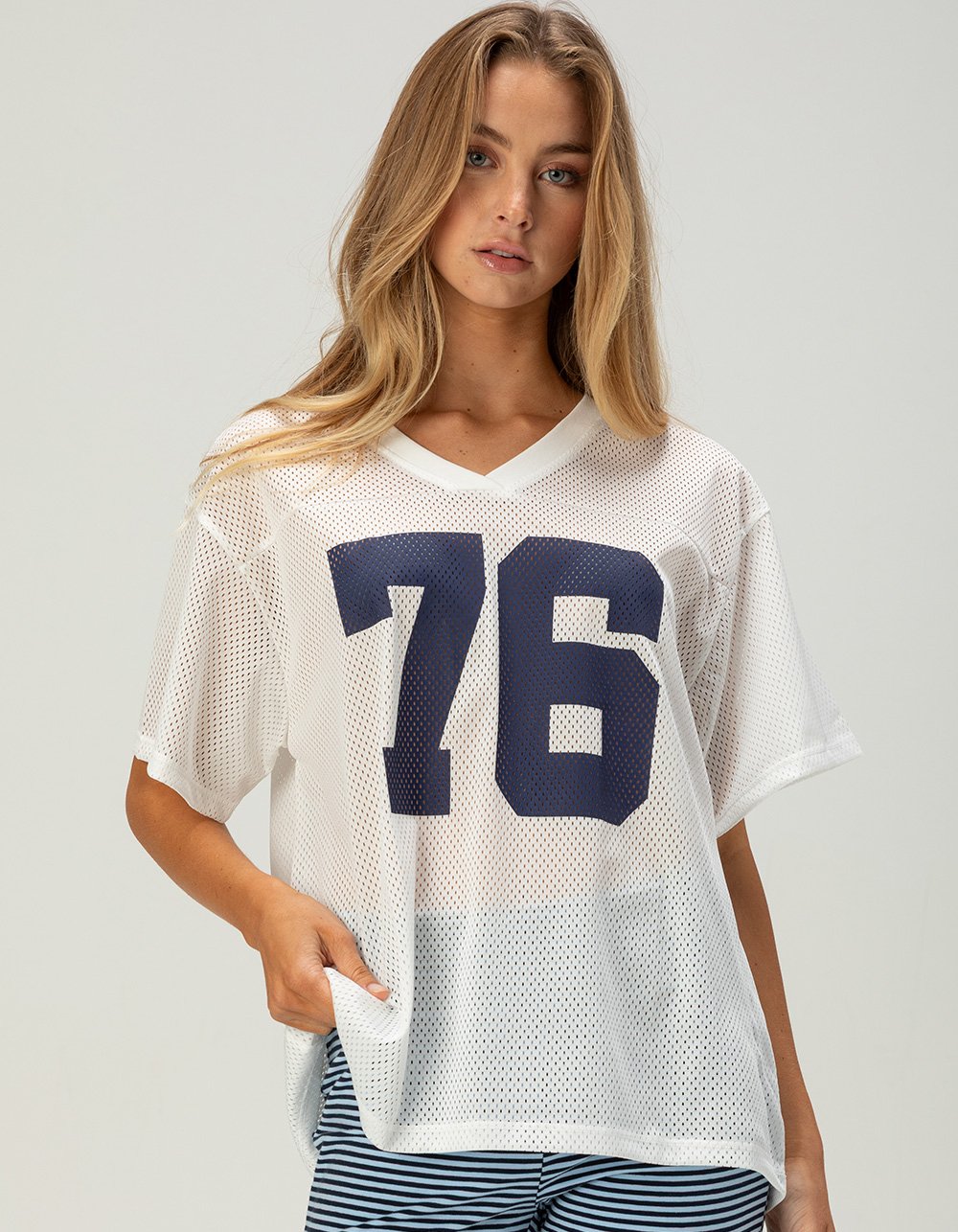RSQ Womens 76 Jersey - WHITE