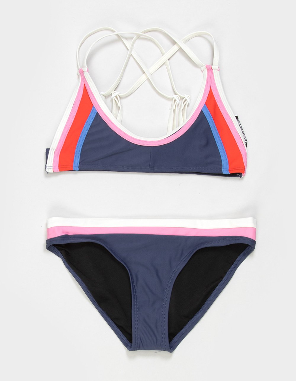RIP CURL Surf Revival Girls Bralette Bikini Set - NAVY COMBO