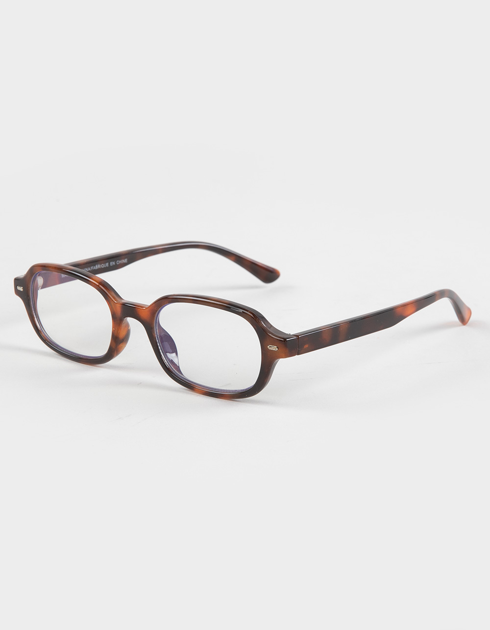 RSQ Rectangle Blue Light Glasses - TORTOISE