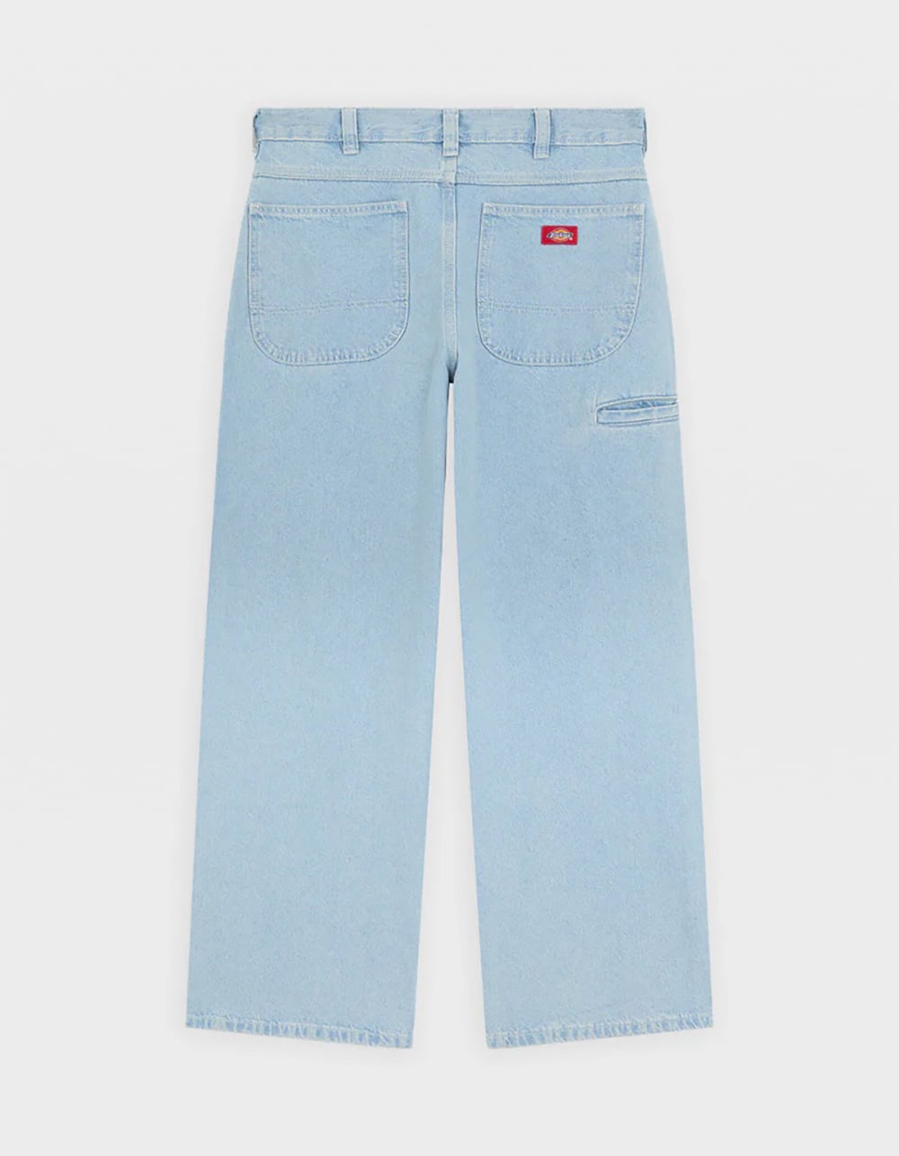 DICKIES Double Knee Mens Loose Straight Work Jeans - LIGHT WASH