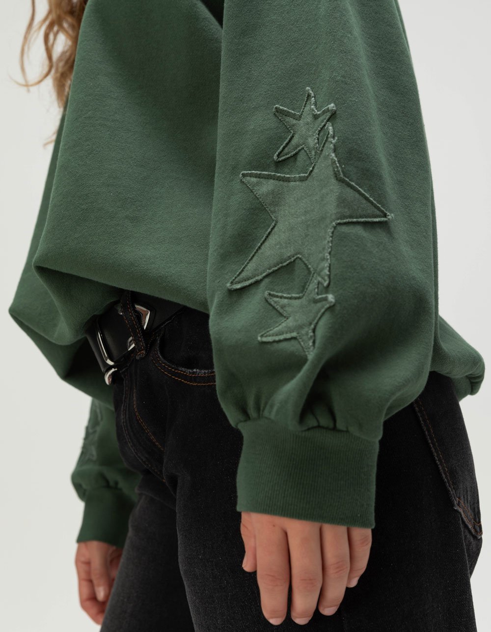 NECTAR CLOTHING Star Womens Crewneck Sweatshirt - PINE