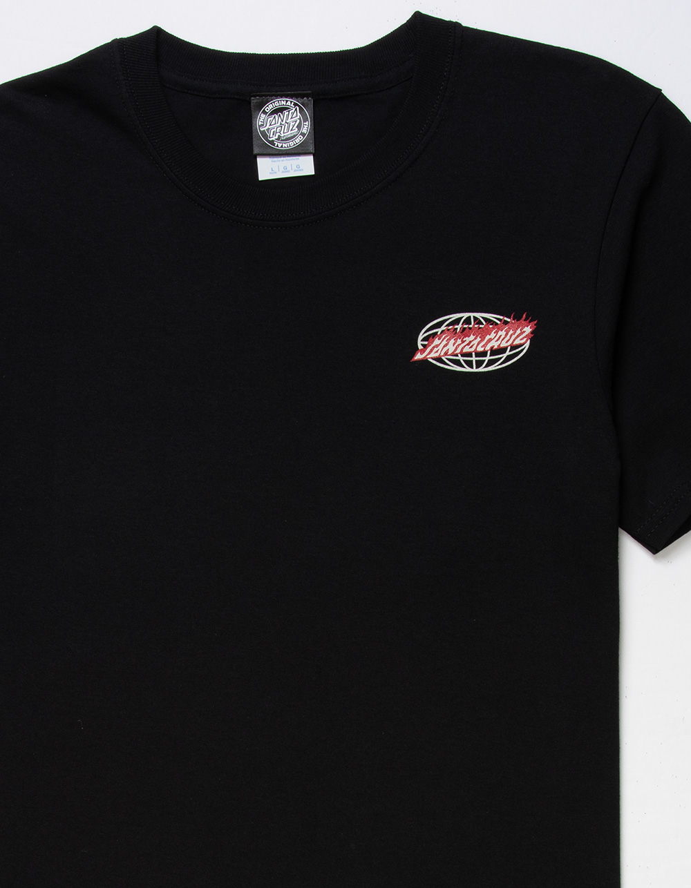 SANTA CRUZ Global Flame Dot Boys Tee - BLACK