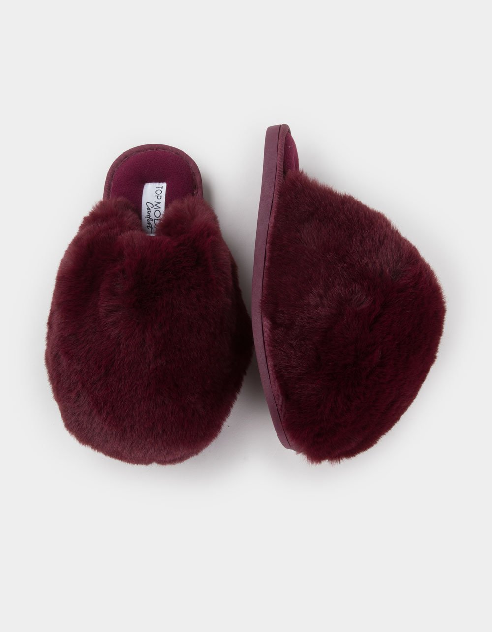 TOP MODA Poof Womens Slippers - WINE