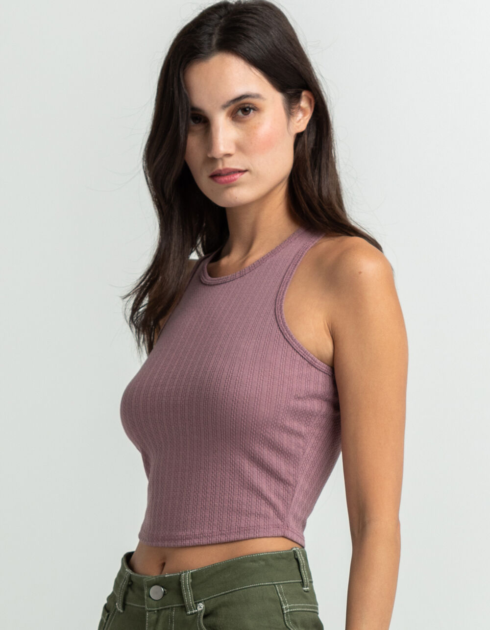 BOZZOLO Womens High Neck Tank Top ORCHID Tillys