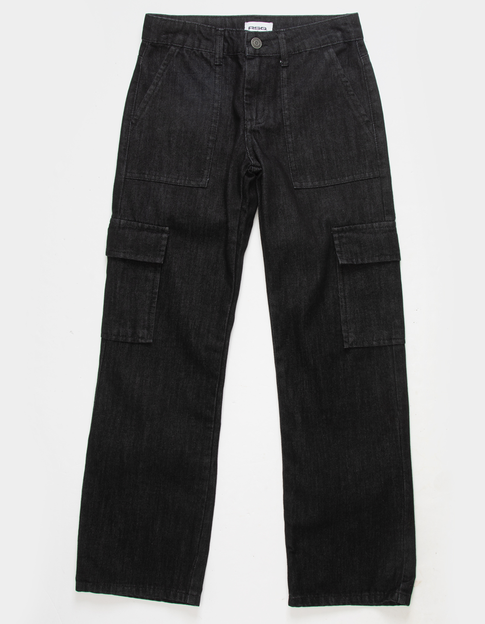 RSQ Girls Low Rise Cargo Skate Jeans WASHED BLACK Tillys