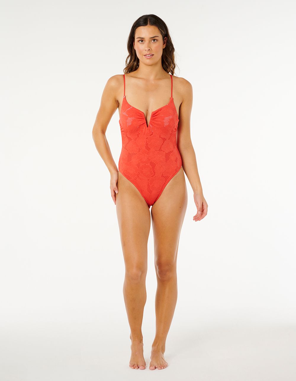 RIP CURL Oasis V-Wire Multi Fit Womens One Piece Swimsuit - RED