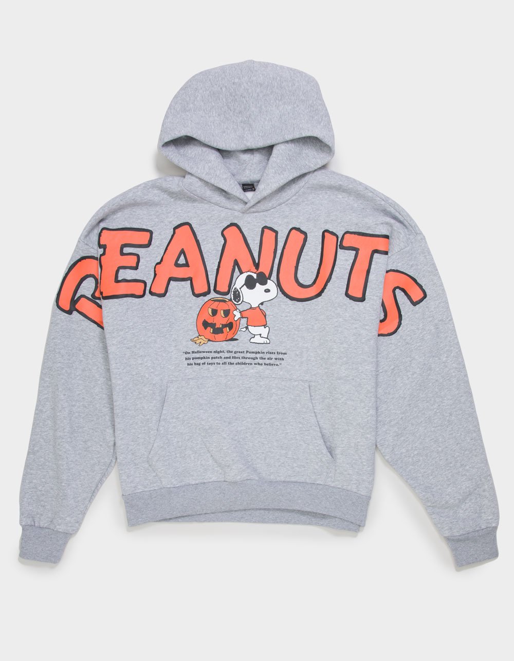 RSQ x Peanuts Joe Cool Mens Oversized Hoodie - HEATHER GRAY