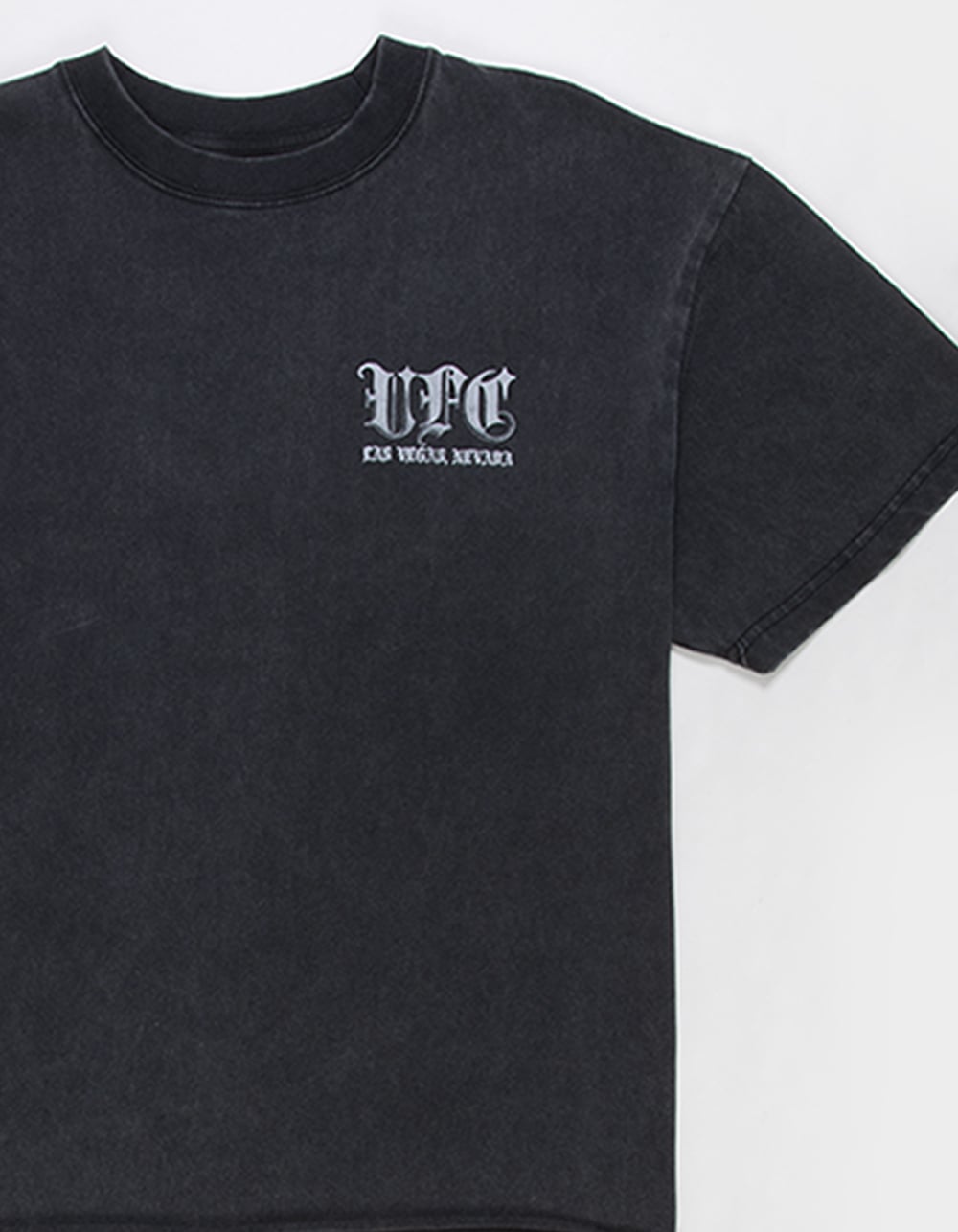 UFC Foundation Mens Crop Boxy Tee - WASHED BLACK