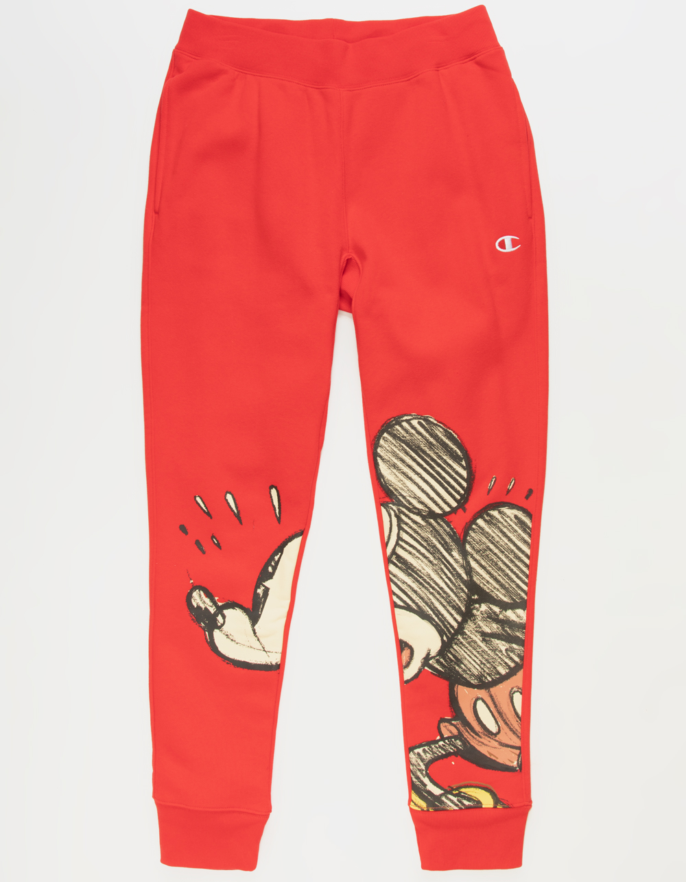 CHAMPION x Disney Mickey Mouse Reverse Weave Mens Sweatpants - RED