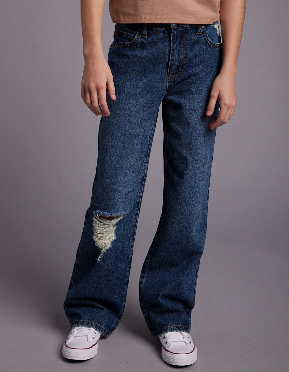 RSQ Girls High Rise Wide Leg Jeans - Dark Wash