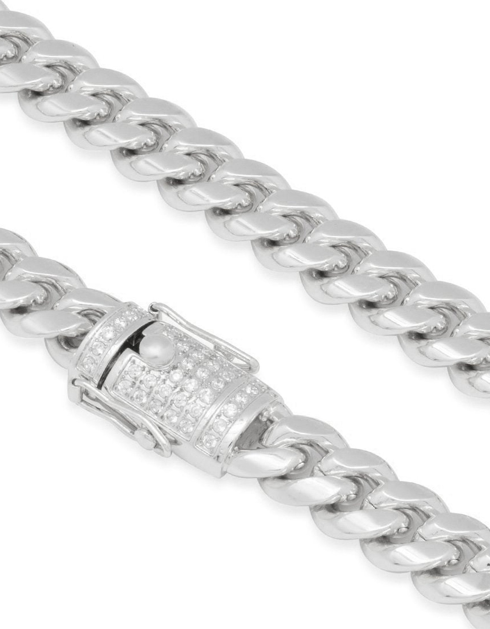 KING ICE 10mm Miami Cuban Link 24" Chain - SILVER