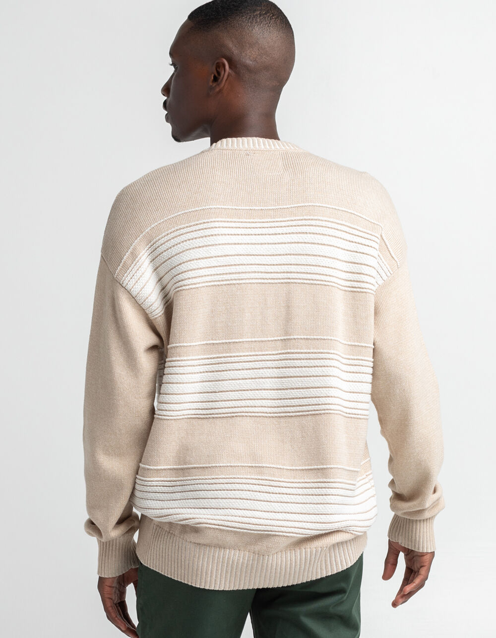 RSQ Mens Stripe Sweater - KHAKI | Tillys