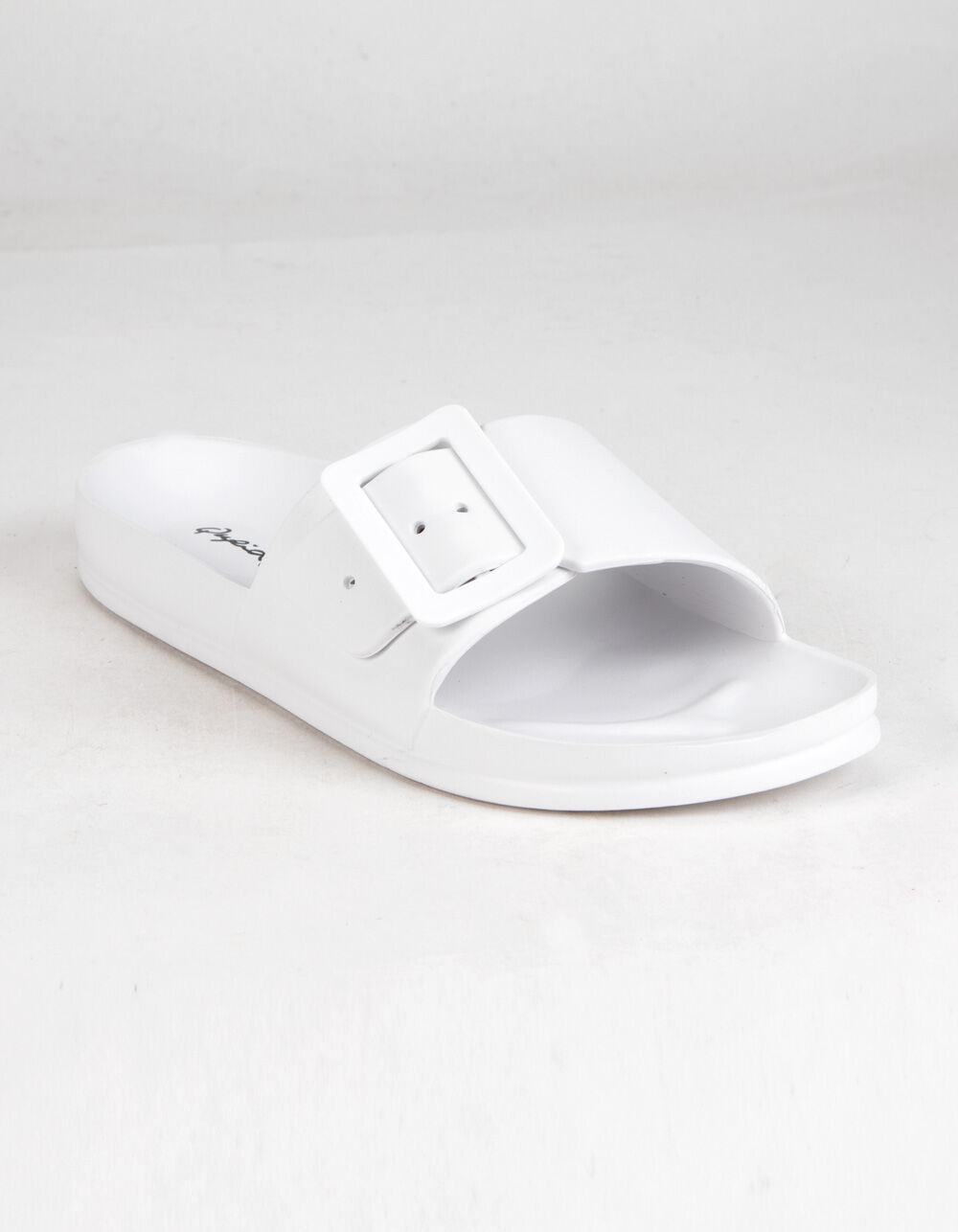QUPID Buckle Eva Womens White Slides WHITE Tillys