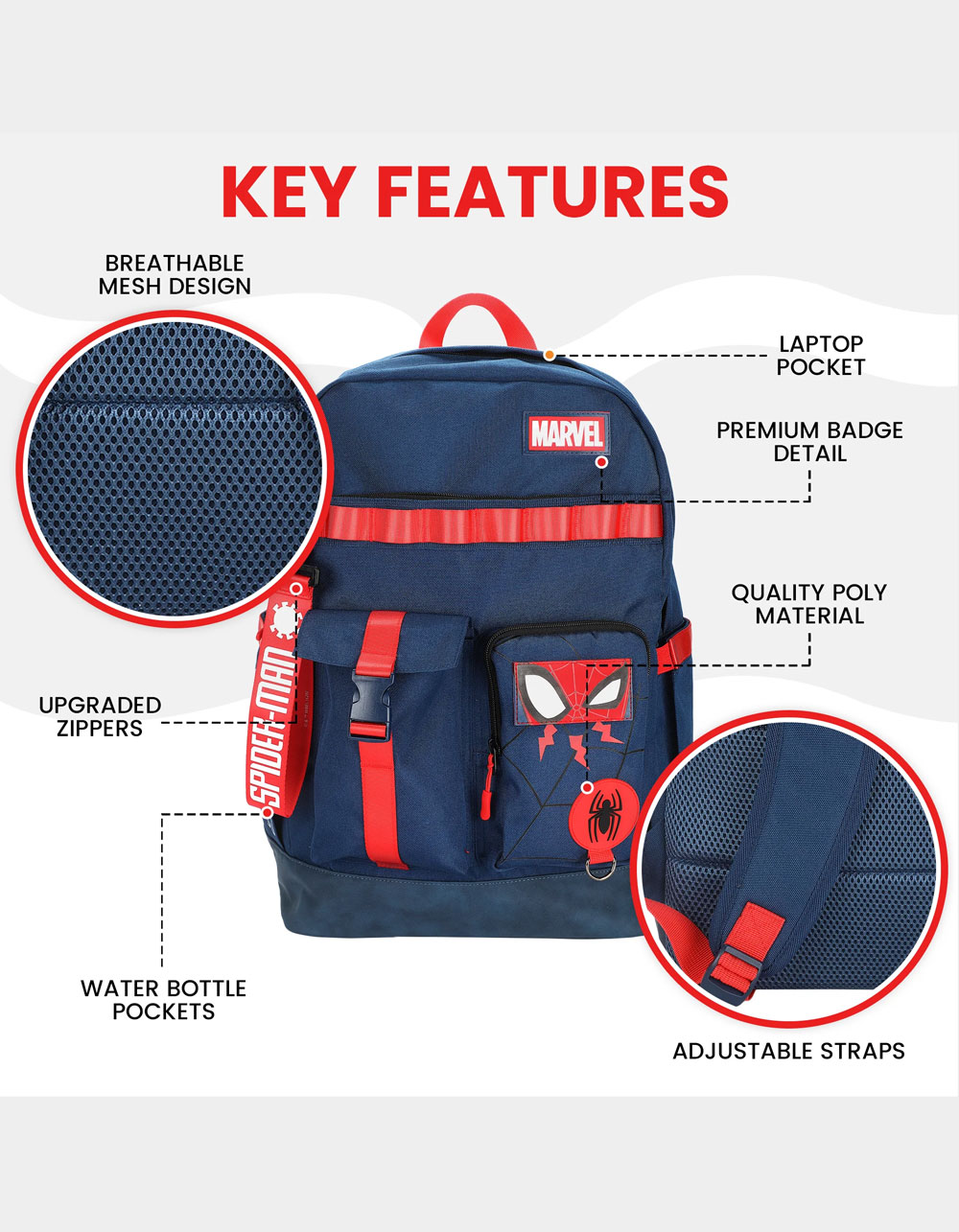 BIOWORLD Marvel Spider-Man Classic Chibi Backpack - MULTI