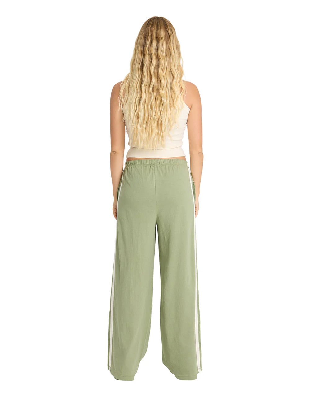BILLABONG Wave Stamp Womens Wide Leg Pants - SAGE