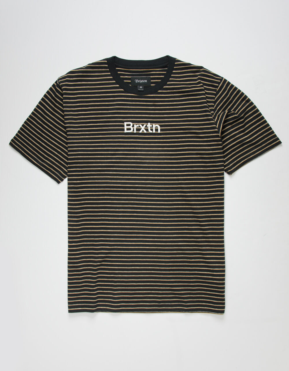 BRIXTON Gate Stripe Mens Black T-Shirt image number 1
