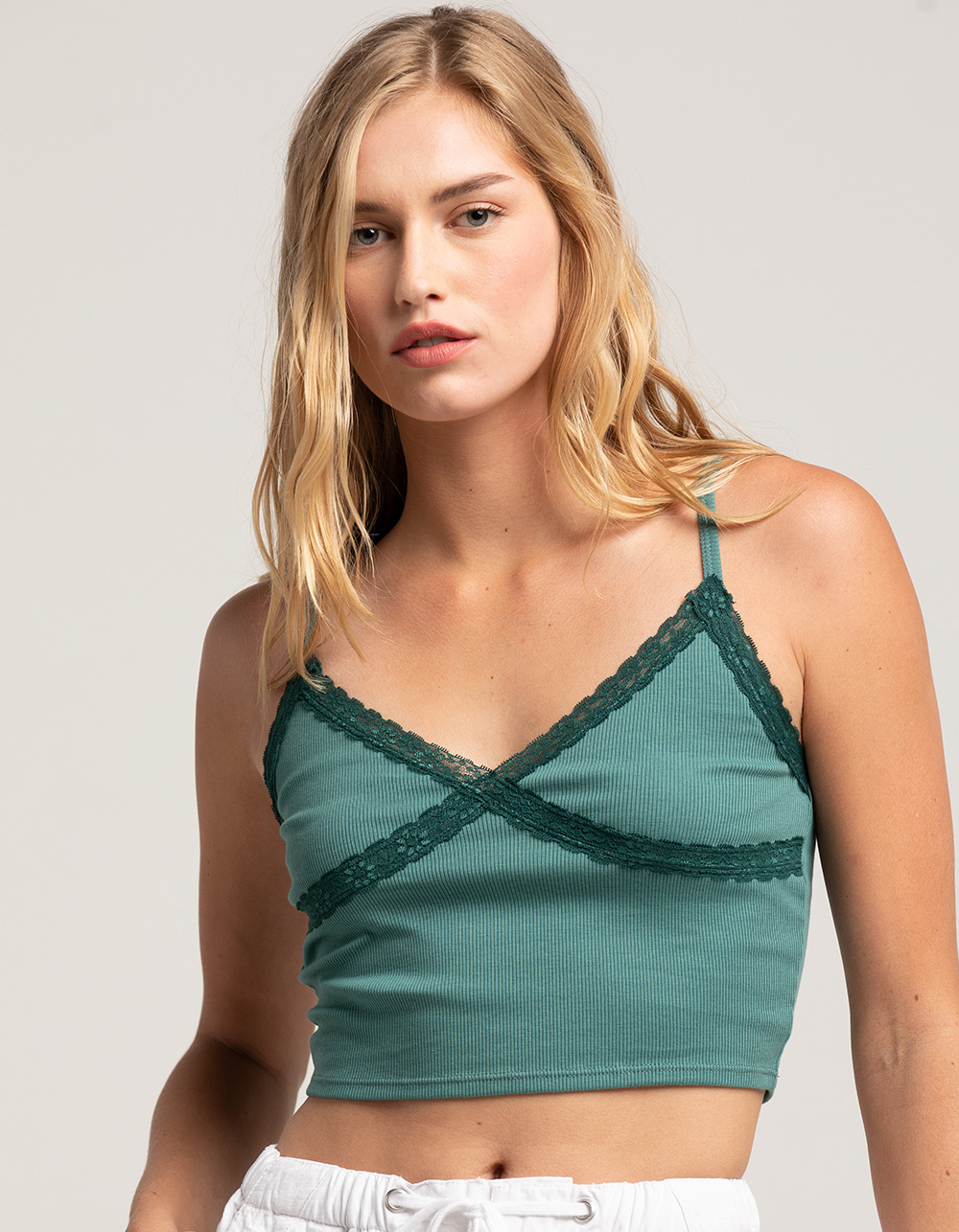 UO Lace Cross Cami Top