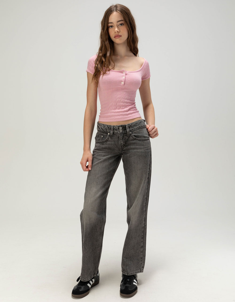 LEVI'S Superlow Loose Womens Jeans - Disquiet Day GREY DENIM
