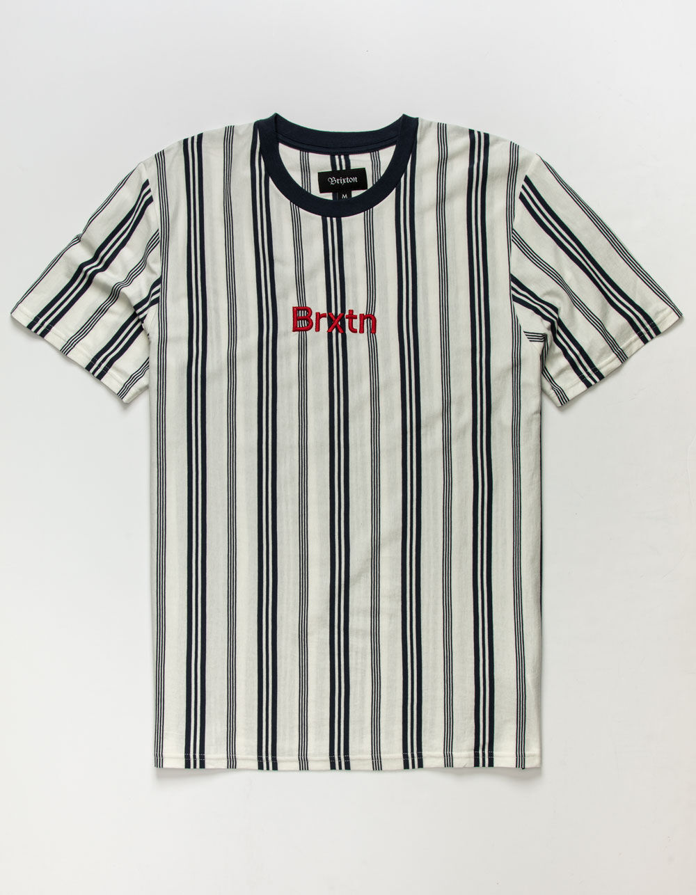BRIXTON Gate Stripe Mens T-Shirt - WHITE/NAVY | Tillys